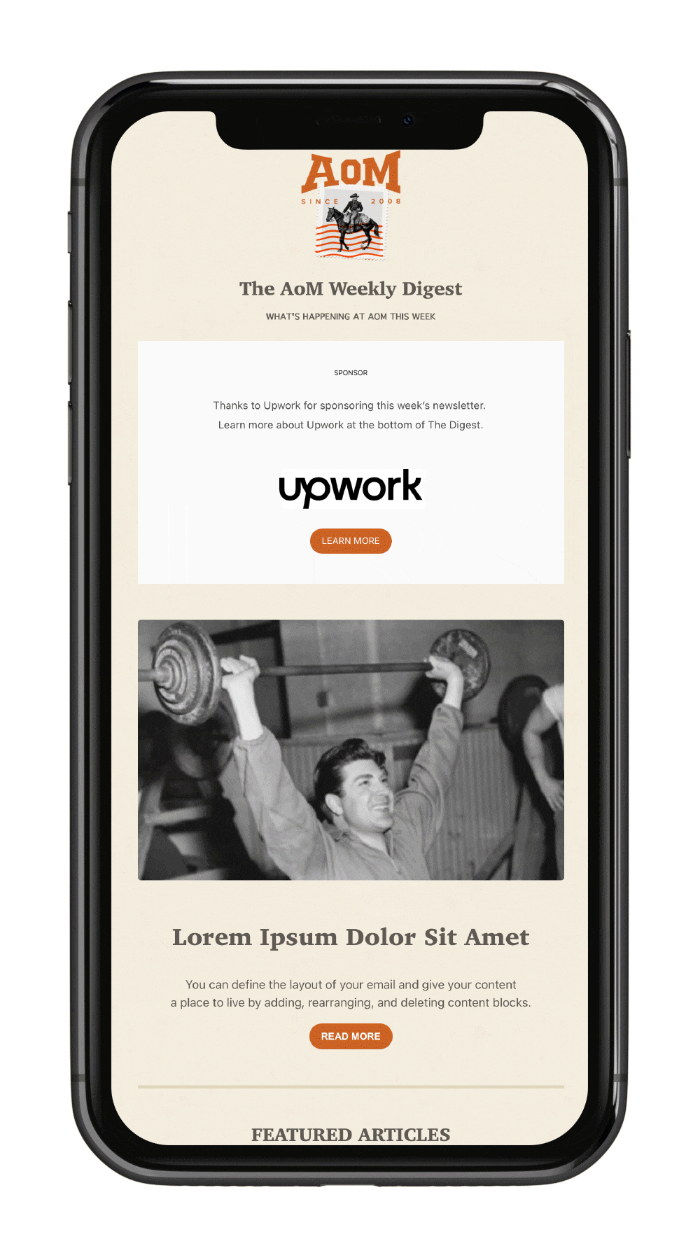 Weekly Digest newsletter preview