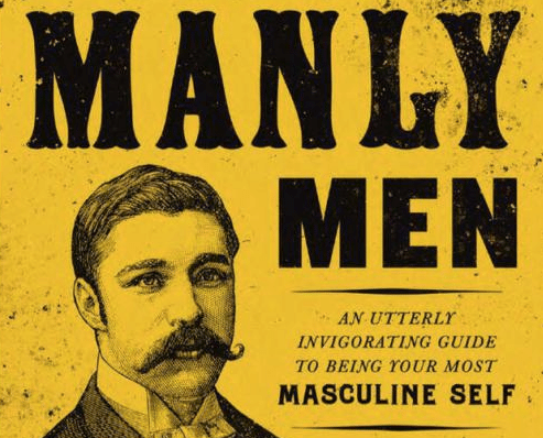 The book cover features manly men embodying Christian values and masculinity.