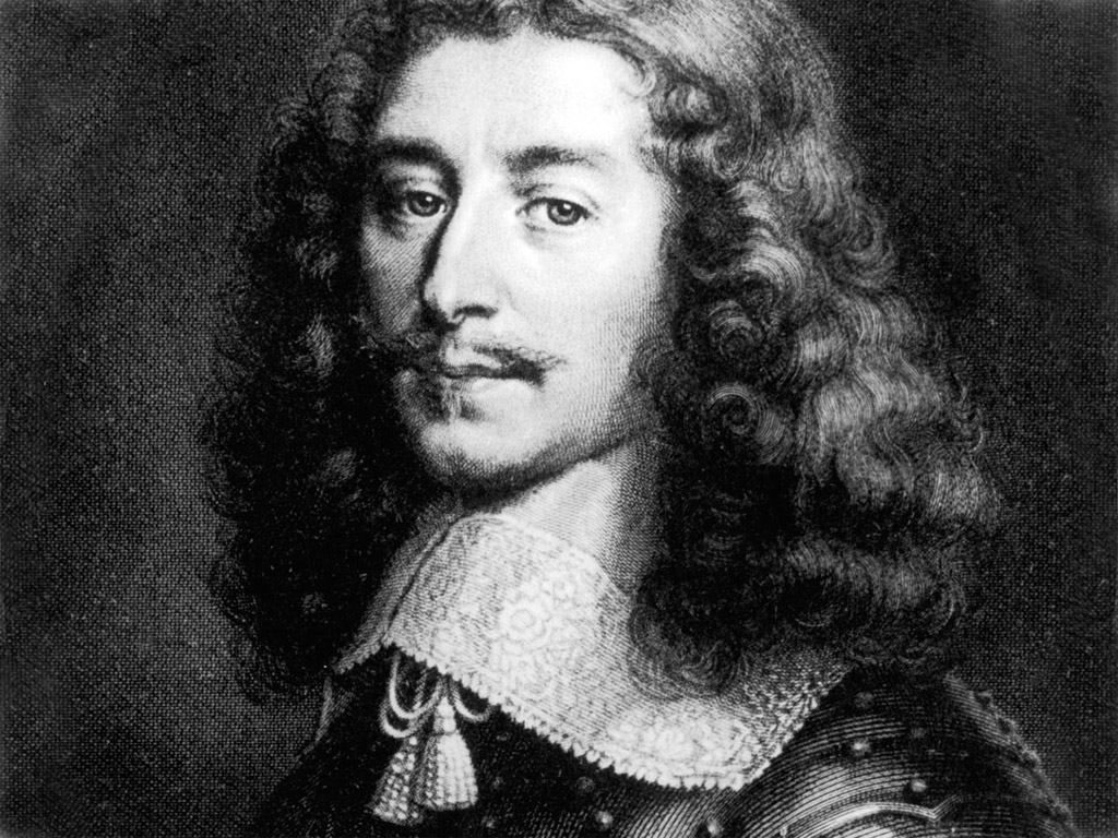 A black and white portrait of a man with long hair, inspired by Francois de La Rochefoucauld and his Maxims.