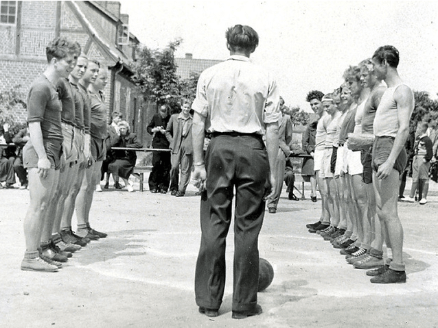 A circle of men with great competition.