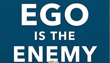 A poster proclaiming that ego is the enemy.