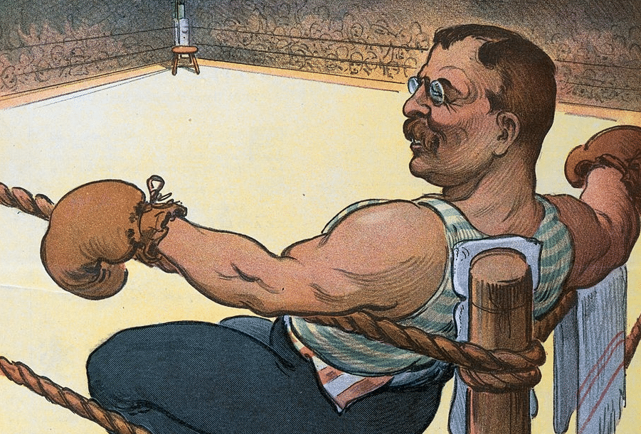 A new cartoon featuring a man in a boxing ring.