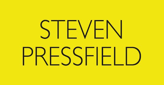 Steven Pressefield overcomes Resistance on a yellow background.